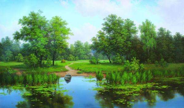 idyllic view of the river jigsaw puzzle online