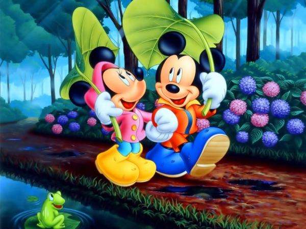 Mickey Mouse e Pato Donald quebra-cabeça