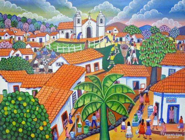 наивна живопис Никарагуа онлайн пъзел