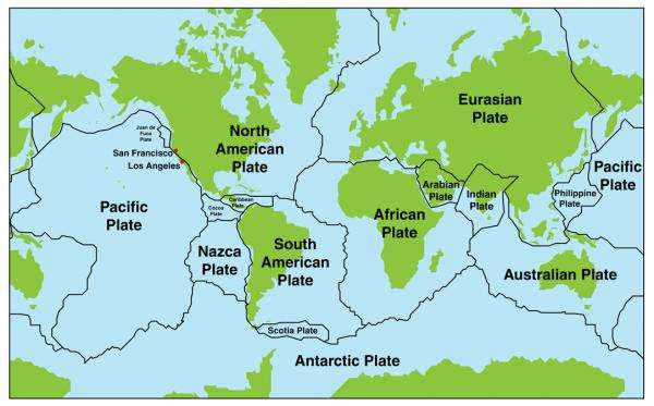 Plaques tectoniques puzzle en ligne