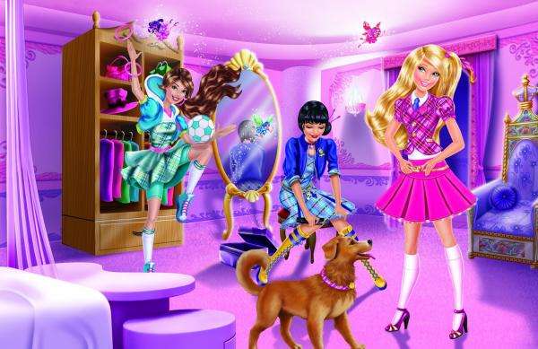 barbie academia de princesas rompecabezas en línea