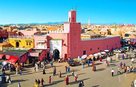 Piața colorată din Maroc jigsaw puzzle online