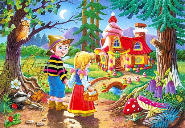 Hansel e Gretel e una casa puzzle online