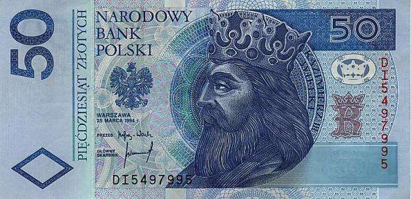 Billete de 50 zloty rompecabezas en línea
