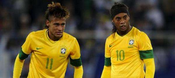 Neymar and Ronaldinho online puzzle