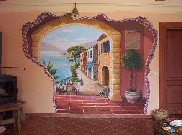 художественная роспись стен пазл онлайн