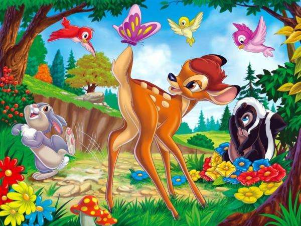 bambi e animais puzzle online