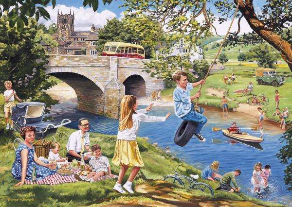 piknik u řeky online puzzle