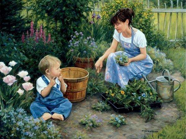 plantando flores no jardim puzzle online