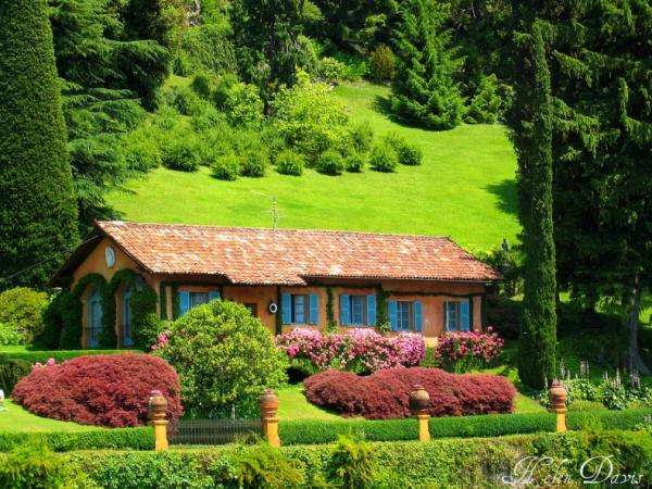 Italien villa vid Comosjön pussel på nätet