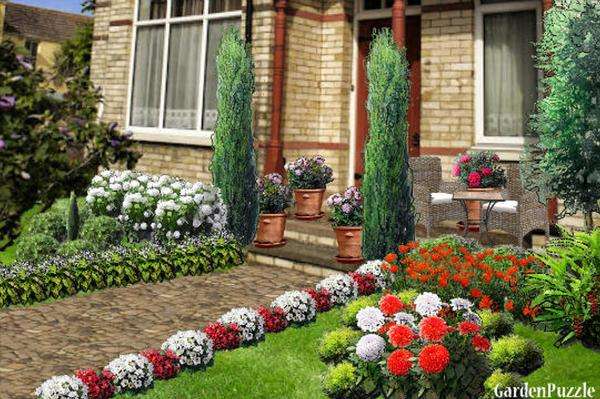 house with a backyard garden jigsaw puzzle online