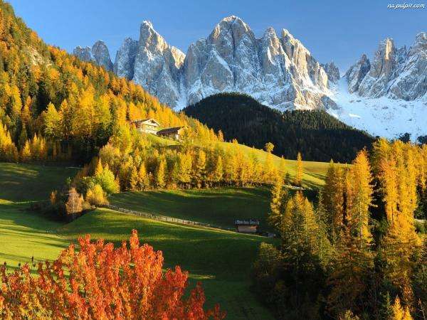 Осень в швейцарских горах онлайн-пазл