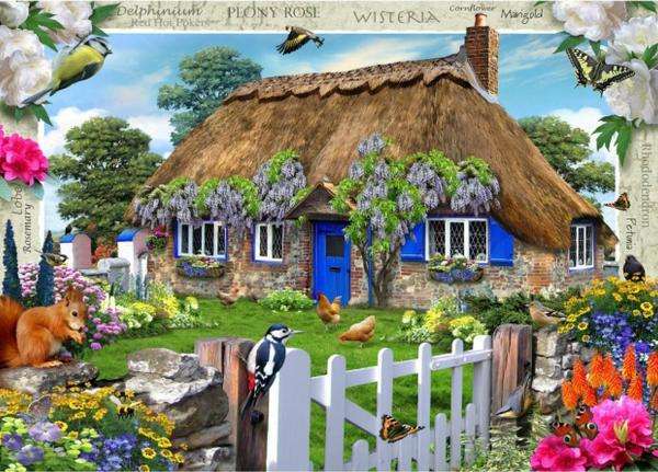 country cottage in the garden jigsaw puzzle online