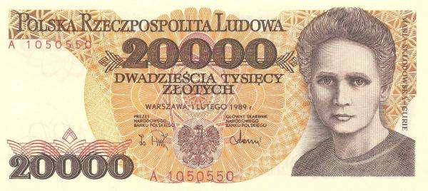 Banknote from the times of the Polish People's Republic online puzzle