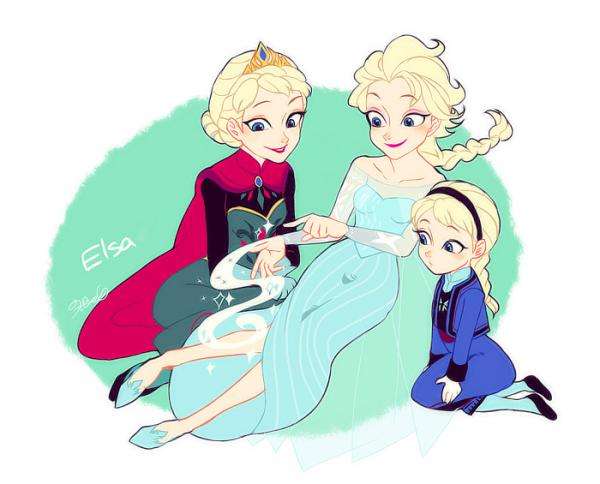 Elsa ze země ledu skládačka