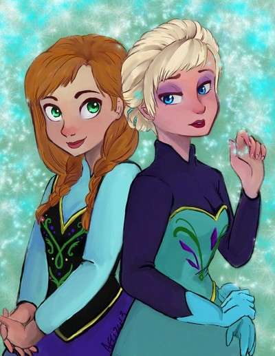 Elza and Anka from the Land of Ice jigsaw puzzle online