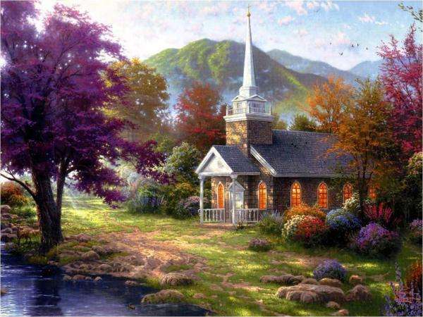 templom a hegyekben kirakós online