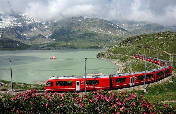 švýcarské železnice online puzzle
