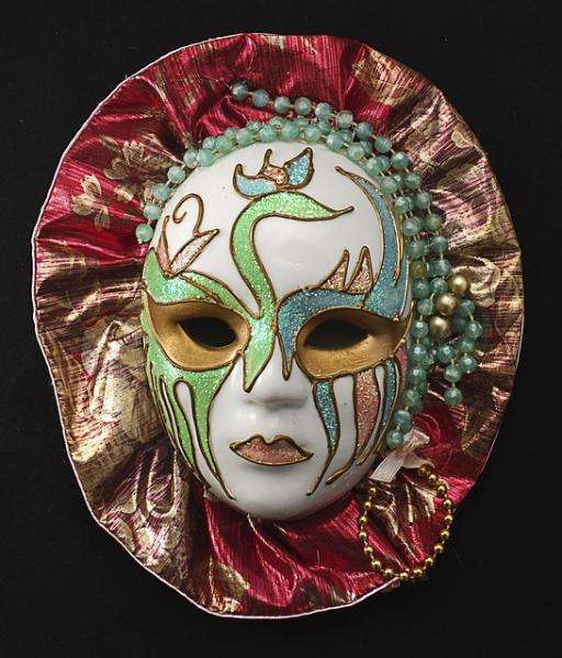 färgglada karneval mask Pussel online