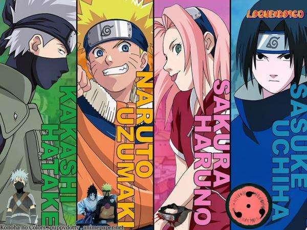 Naruto Sakura Sasuke Kakashi rompecabezas en línea