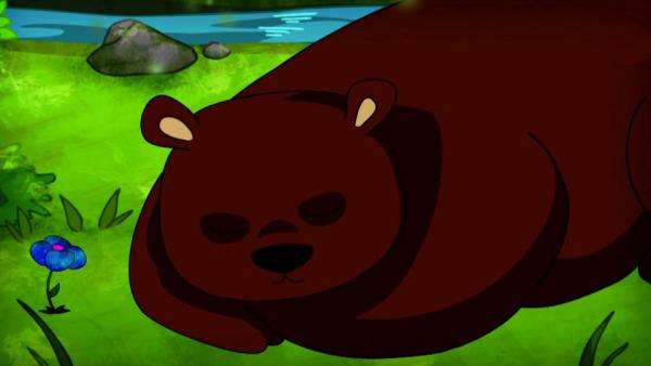 de oude beer is diep in slaap legpuzzel online