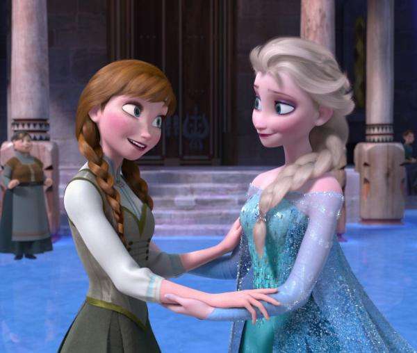 Anna och Elsa från landet av isen pussel på nätet