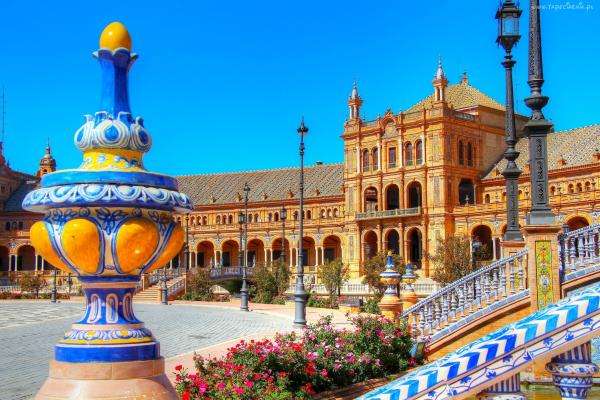 palats i Sevilla pussel på nätet