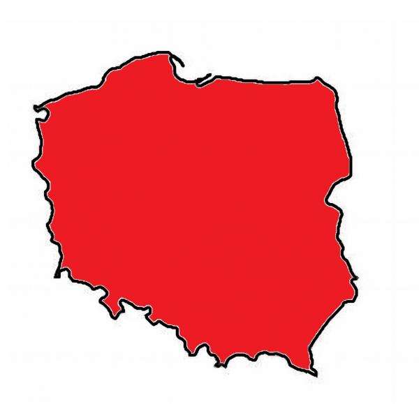 kontúr térkép Lengyelország online puzzle
