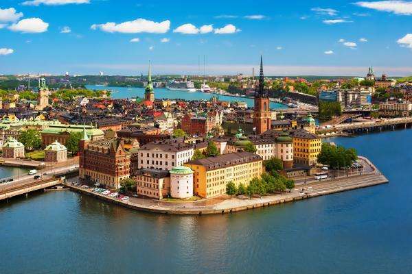 Stockholm vue à vol d'oiseau puzzle en ligne