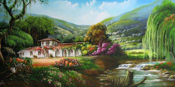 Landschapsschilderkunst van Colombia online puzzel