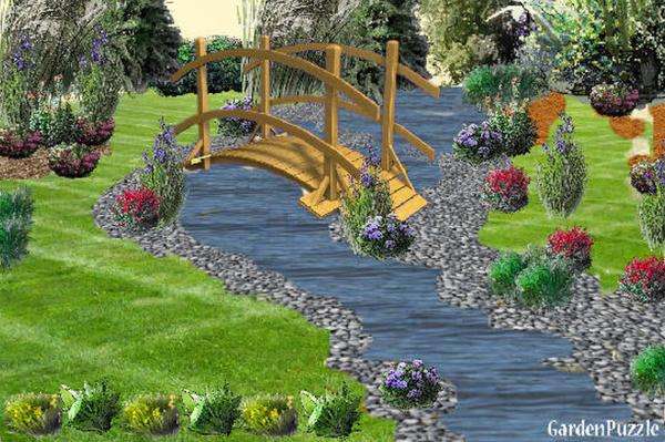 ponte sobre o rio, vegetação quebra-cabeças online