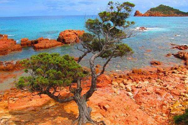 скалист бряг на Сардиния онлайн пъзел