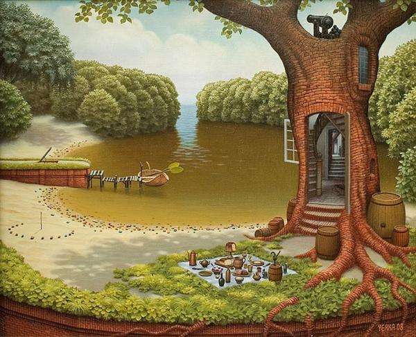 casa sull'albero di fantasia puzzle online