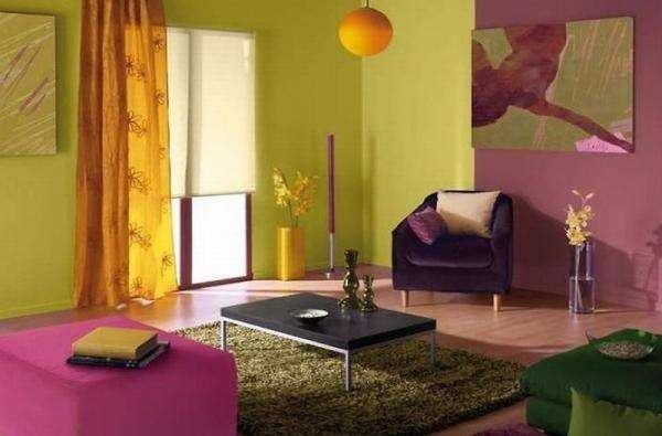 Kleurrijke woonkamer legpuzzel online
