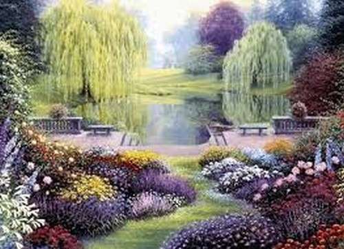 weeping willows by the pond online puzzle