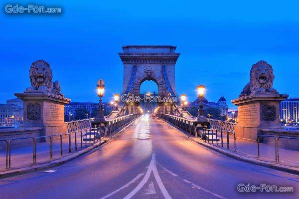 Budapešť - Řetězový most skládačky online