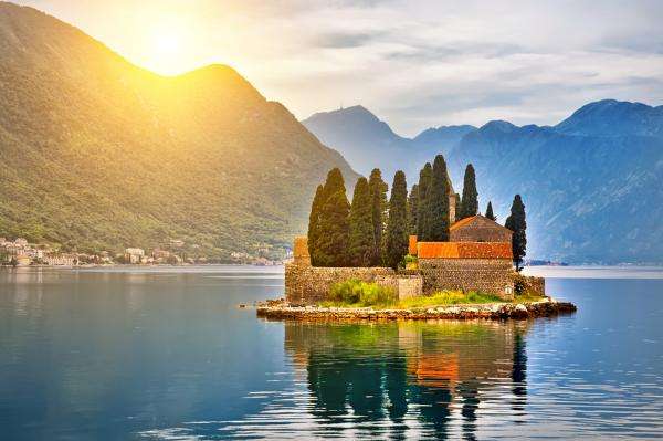 Черна гора остров Свети Георги онлайн пъзел