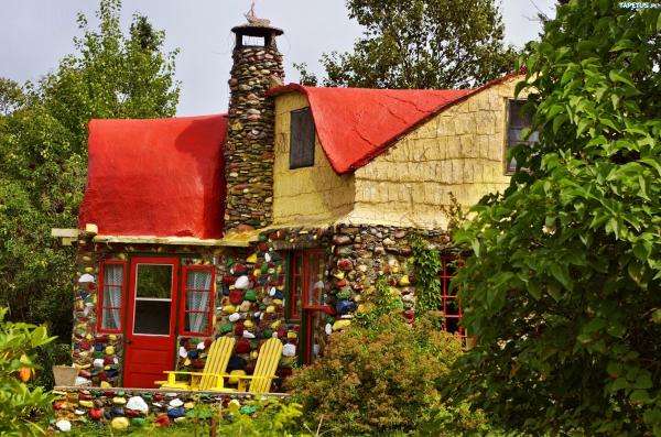 una casa elegante con il colore puzzle online