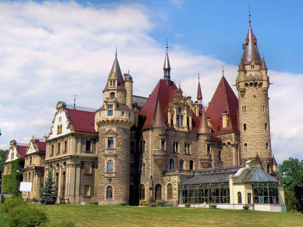 castillo, Moszna, invernadero rompecabezas en línea