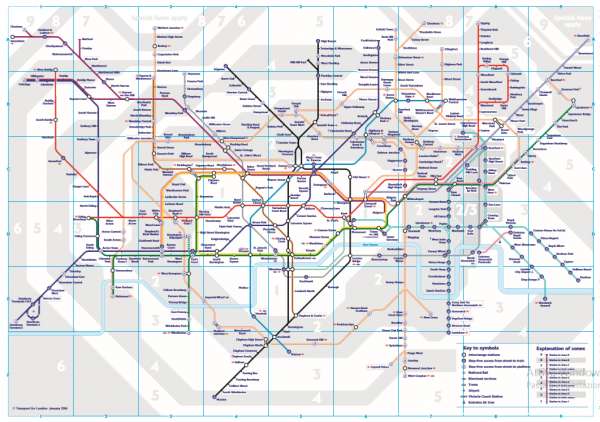 Карта лондонского метро онлайн-пазл