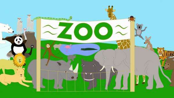 Ζώα ζωολογικού κήπου online παζλ