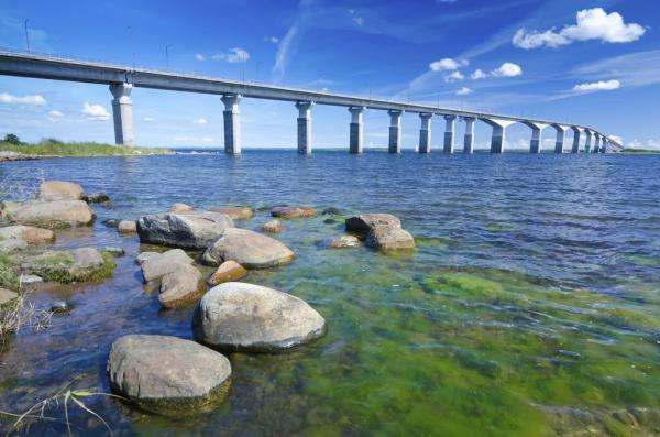 Bridge, water, stones jigsaw puzzle online