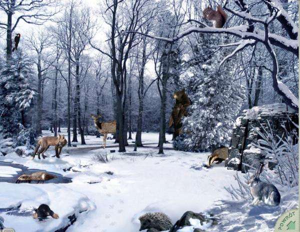 tél az erdőben kirakós online