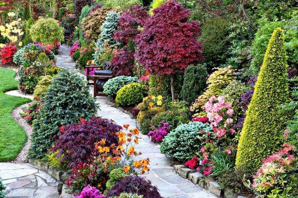 barevné zahrady online puzzle