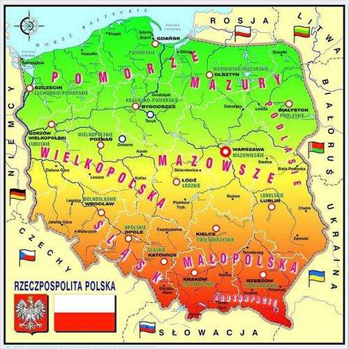 Map of Poland for children online puzzle