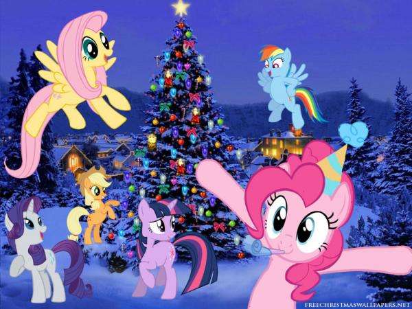 Christmas pony ponies jigsaw puzzle online