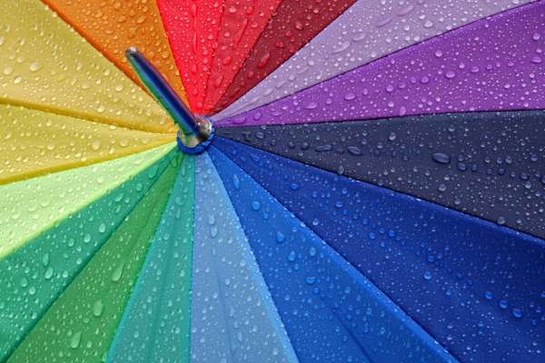 färgglada paraply Pussel online