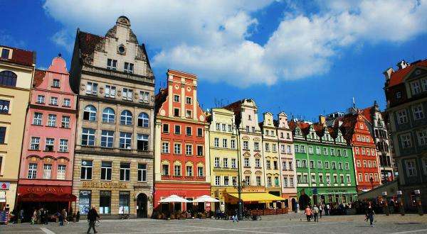 tenement houses in Wrocław online puzzle