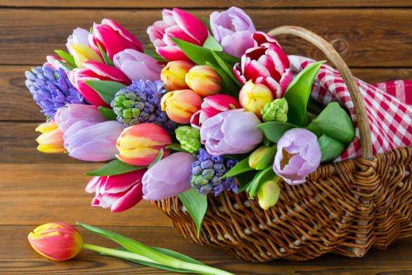 basket full of flowers online puzzle