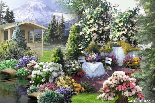giardino in montagna puzzle online